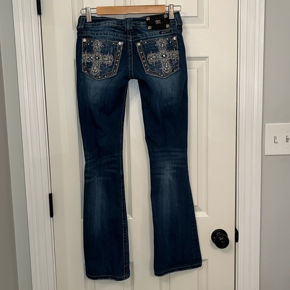 Miss Me Medium Wash Embellished Boot Cut Jeans